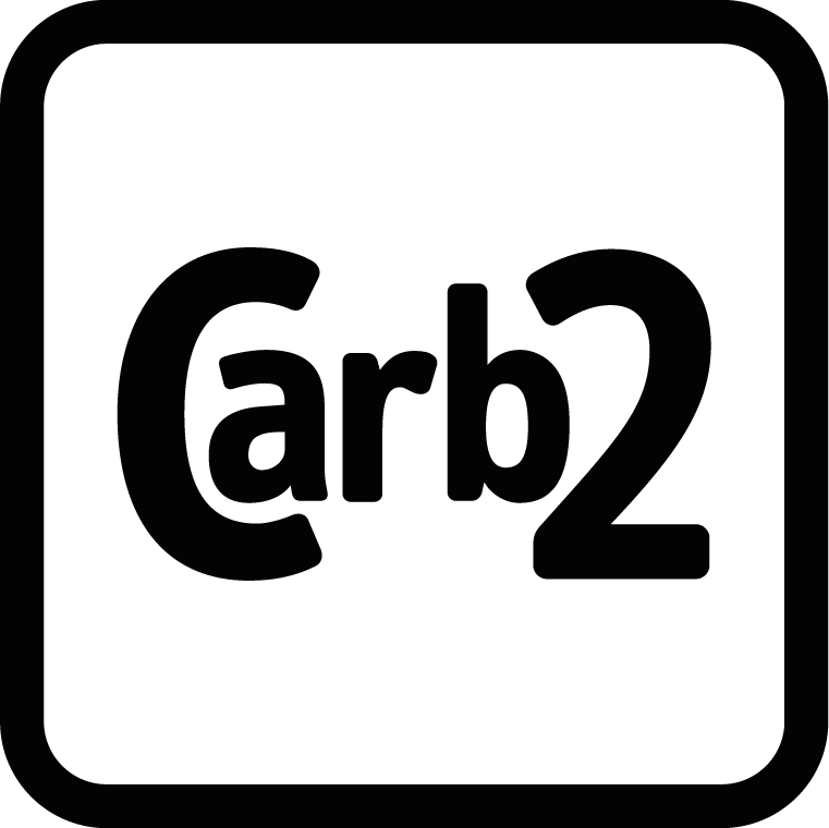 Carb2 logo zwart wit